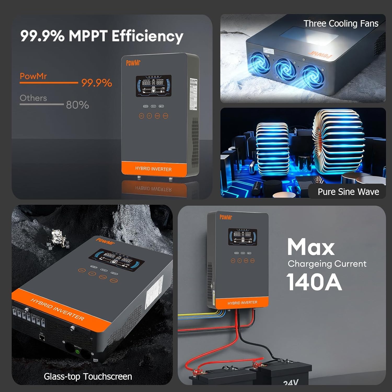 PowMr USA 4000W 24V Hybrid Sol - Solar Emergency Charger review and price