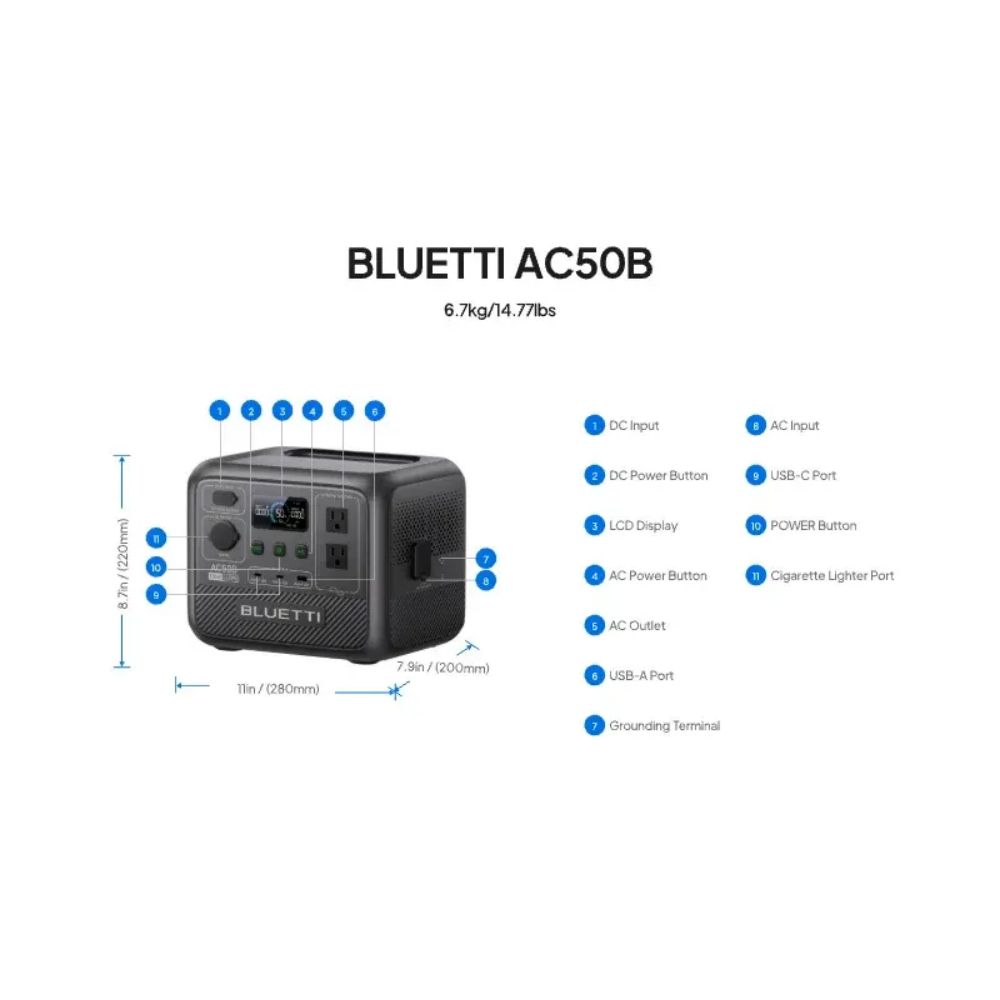 BLUETTI AC50B Portable Power S - Solar Emergency Charger review and price