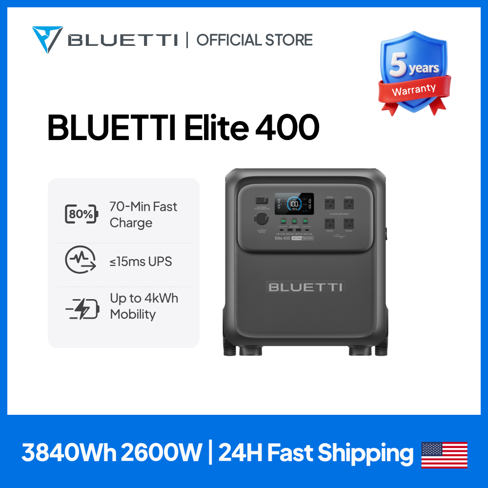 BLUETTI Elite 400 2600W 3840Wh - Solar Emergency Charger review and price