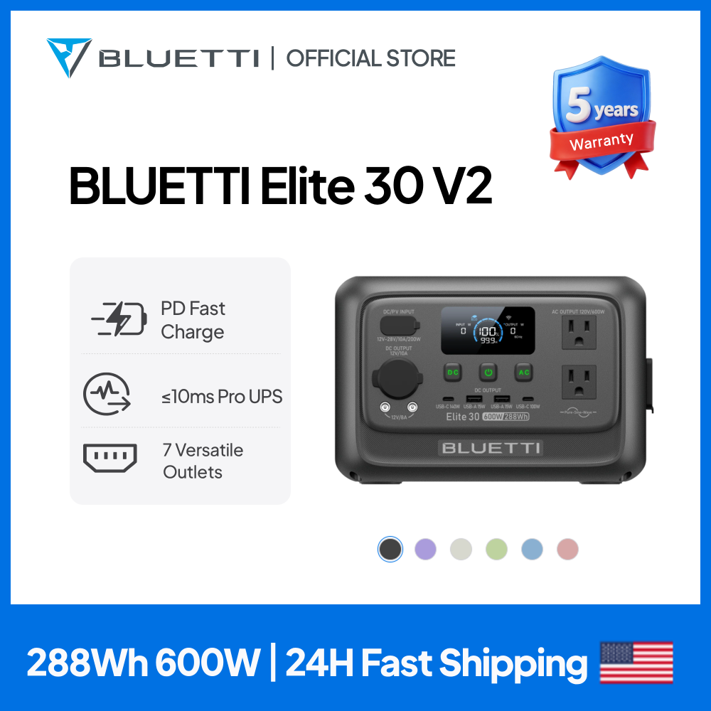 【Renew】BLUETTI Elite 30 V2 Por - Solar Emergency Charger review and price