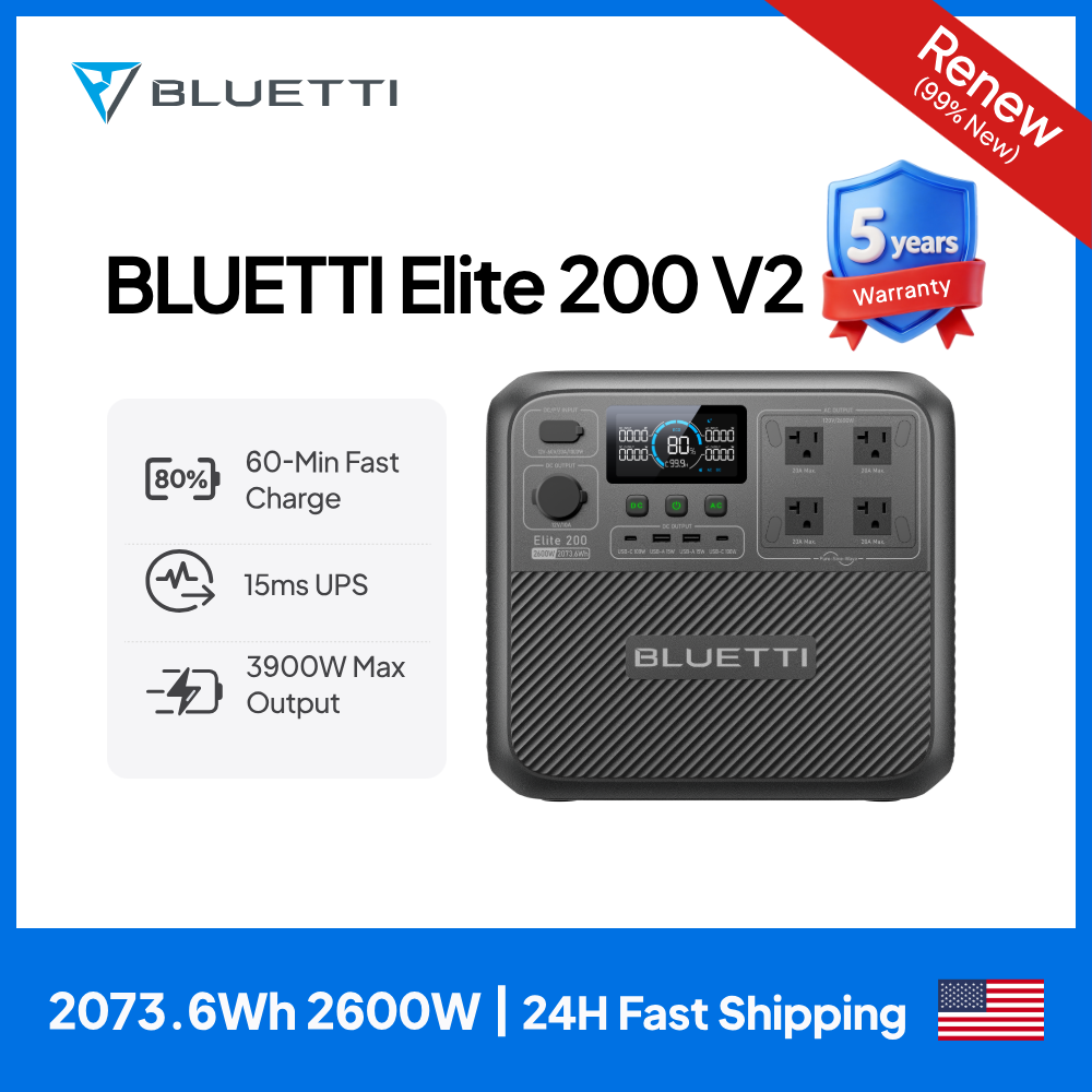 【Renew】BLUETTI Elite 200 V2 Po - Solar Emergency Charger review and price