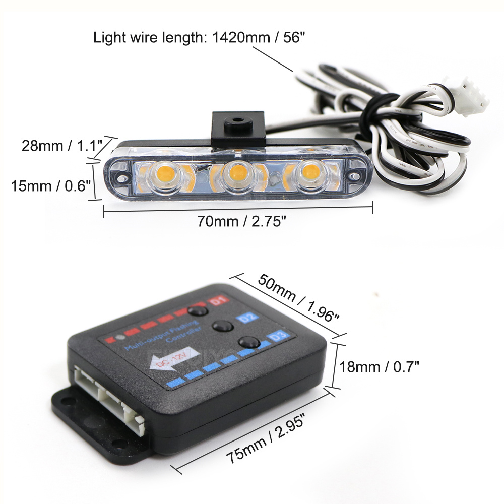 4x 3 LED Grill Car LED Strobe  - Sos Light Strobe review and price